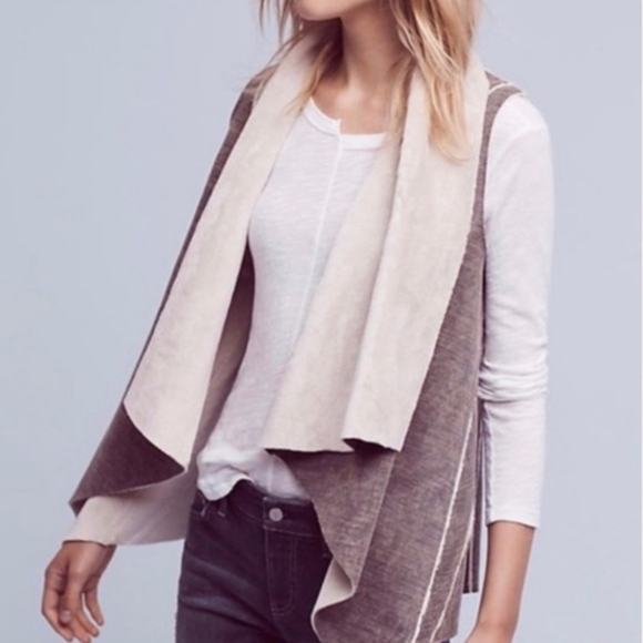 Anthropologie AMADI Kady Sherpa Shearling Fur Vest size XS - Picture 1 of 8